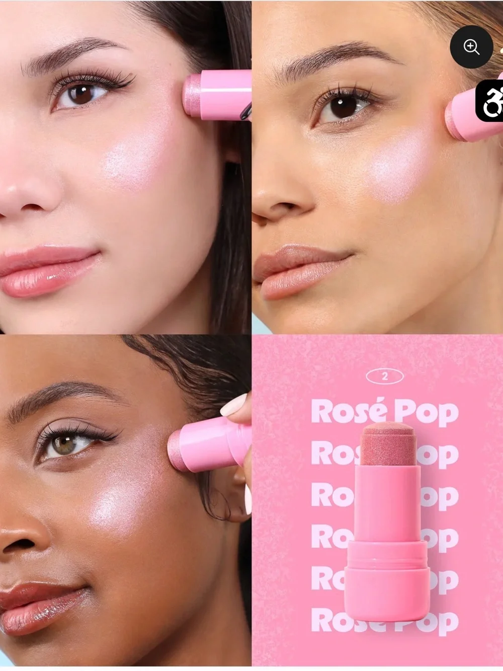 Moira Pink Shimmer jelly highlighter Stick
